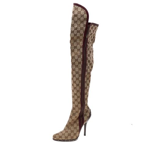 botines gucci azul|gucci thigh high boots sale.